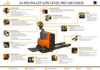 A1 Ped Pallet Low Level Pre-Use Check Poster