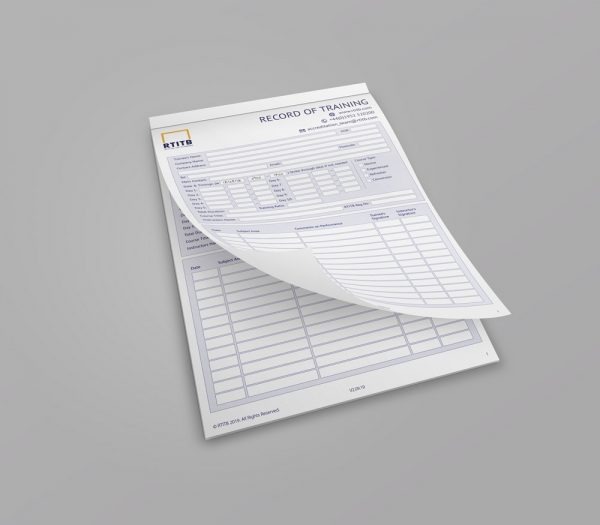Record of Workplace Training Pads -0