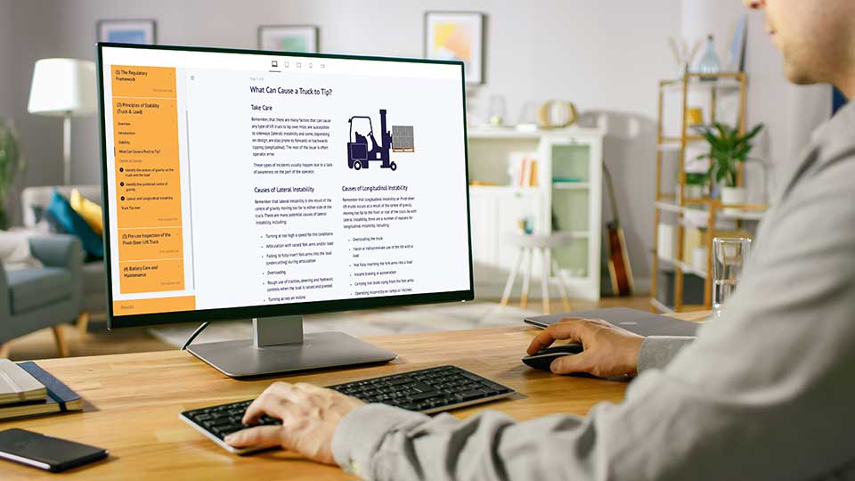 mhe-elearning-online-forklift-training MHE elearning - online forklift training